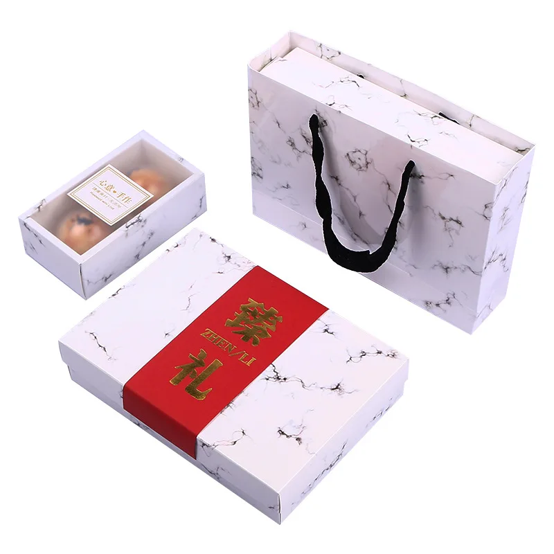 

2019 New Moon Cake Container Packaging Box Holder Wedding Party Favor Boxes Mooncake Egg-Yolk Puff Holders Egg-Yolk Puff Contain