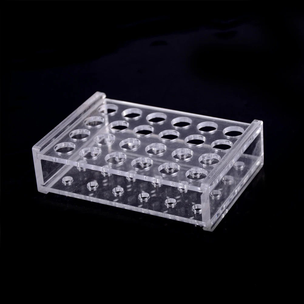 

Plastic 24 Holes 1.5ml Clear Centrifugal Test Tube Test Tubing Rack Holder 11mm Dia School Supply Lab Equipment