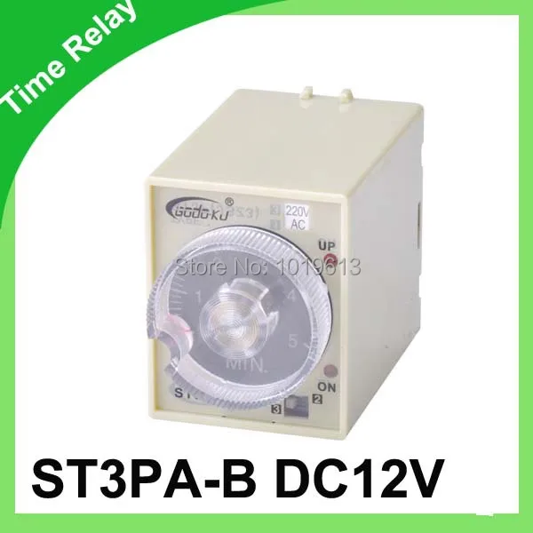 

LED Indicator Power On Time Delay Relay timer relay 12v dc ST3PA-B with socket