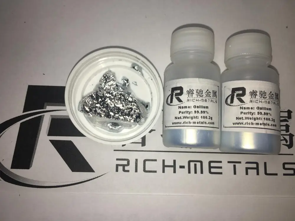 Галлий Металл 99.99% чистый 200 г Changsha Rich Metals|gallium metal|net netmetal net |