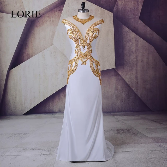 Vestido de graduación de oro blanco 2018 Vestidos de de gala largos Spandex talla grande vestido de noche ilusión Formal fiesta larga vestidos _ - AliExpress Mobile