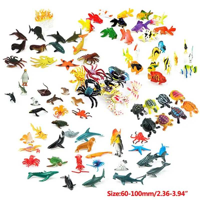 

24 Pcs/set Epoxy Mold Filling Material Simulation Deep Sea Biological Animal Model Children Toys DIY Craft Making Filler
