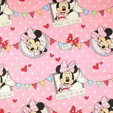 50*150 см мультяшный флаг Минни Ткань Лоскутная хлопковая ткань для детских постельных принадлежностей домашний текстиль ткань тильда кукла