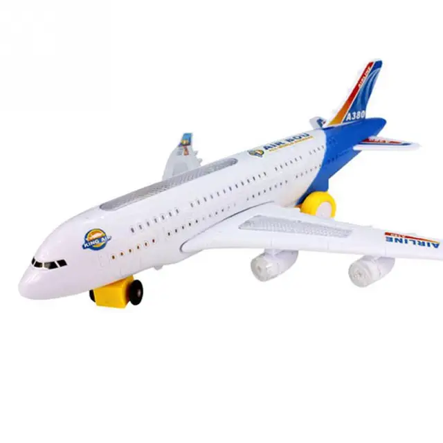 New Electric Airplane Child Toy Musical Toys Moving Flashing Lights Sounds Toy for Children Christmas Gifts