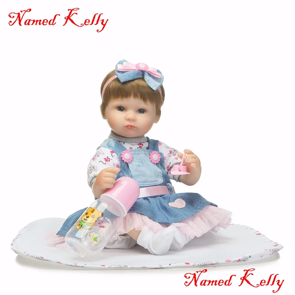 

40cm Silicone Reborn Baby Doll Named Kelly Gift For Girls doll real born Bebe menina real Reborn bonecas