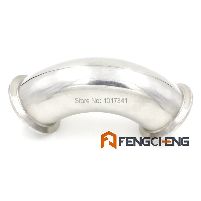

1.5" Tri Clover 90 Degree Elbow, SS 304, 3A Standard, Homebrew Clover Fitting, Brewer Hardware