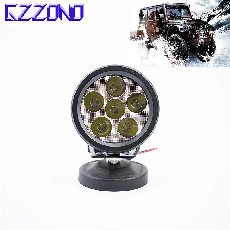 

18W 12V24V LED Work Light Refitted Vehicle Chip Beam Round LED Fog Light Lamp For Truck Motorcycle 4x4 Car Accessorie SUV ATV