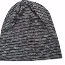 B178246 Весенняя и зимняя полосатая вязаная акриловая модная теплая шапка унисекс Шапка-бини