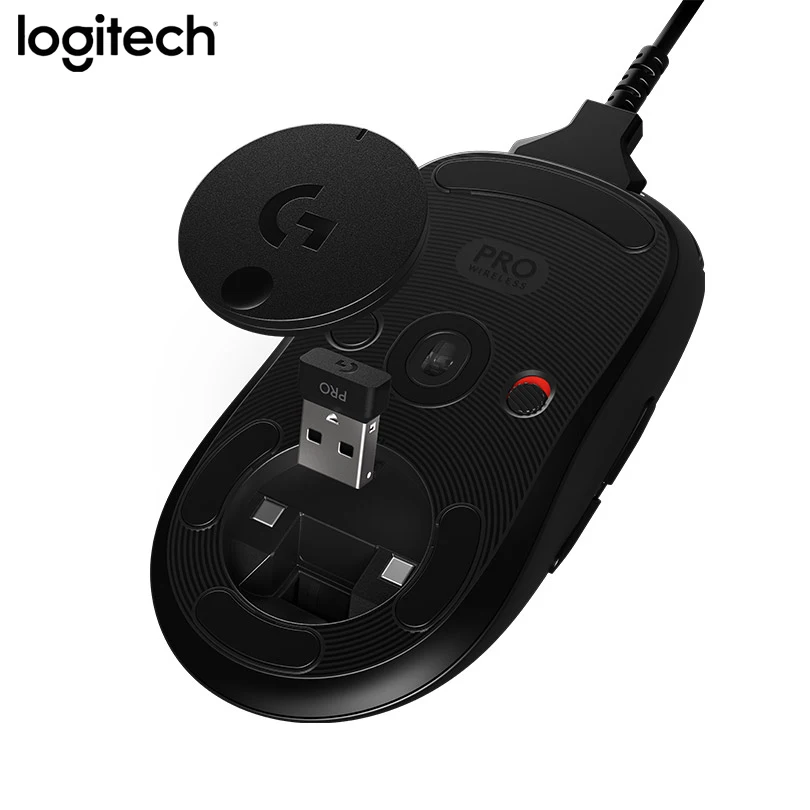 Оригинальная Беспроводная игровая мышь logitech G Pro, Lightspeed для ESports Hero16K, датчик RGB освещения, Беспроводная зарядка, двойная