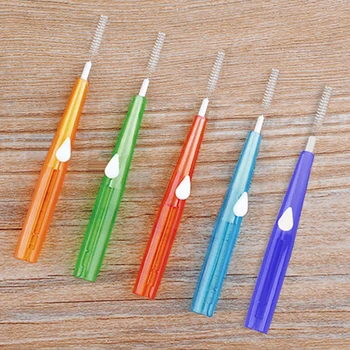 

10pcs Adults Interdental Brush Clean Between Teeth Floss Toothpick Plastic Interdental Brush Toothpick Teeth Oral Care Tool