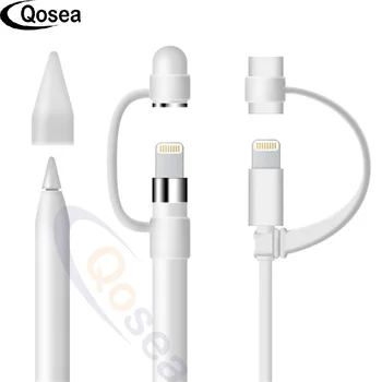 

10Pack Nib Cover Silicone Cap Holder For Apple Table iPad Anti-lost Holder Cable Adapter Tether Protector Pencil Cover