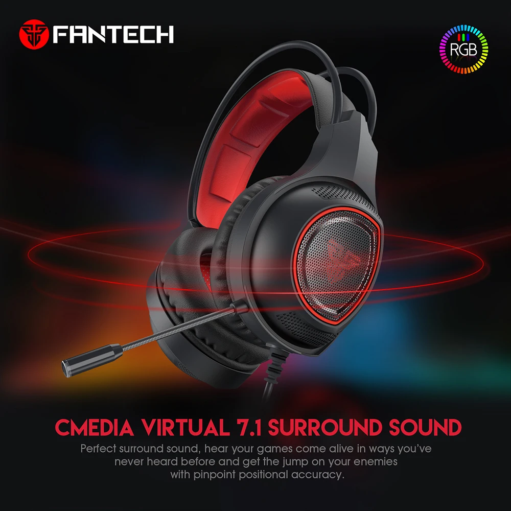 Проводные Игровые наушники FANTECH HG16 лучшие игровые с глубокими басами