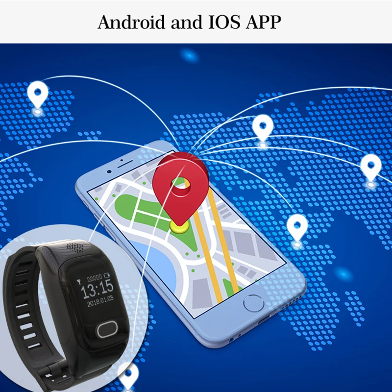 

2018 Smart Bracelet GPS SOS for Help with SIM Card Smartwatch For Android IOS Phone Use Wearable Devices Elder Hospital Project