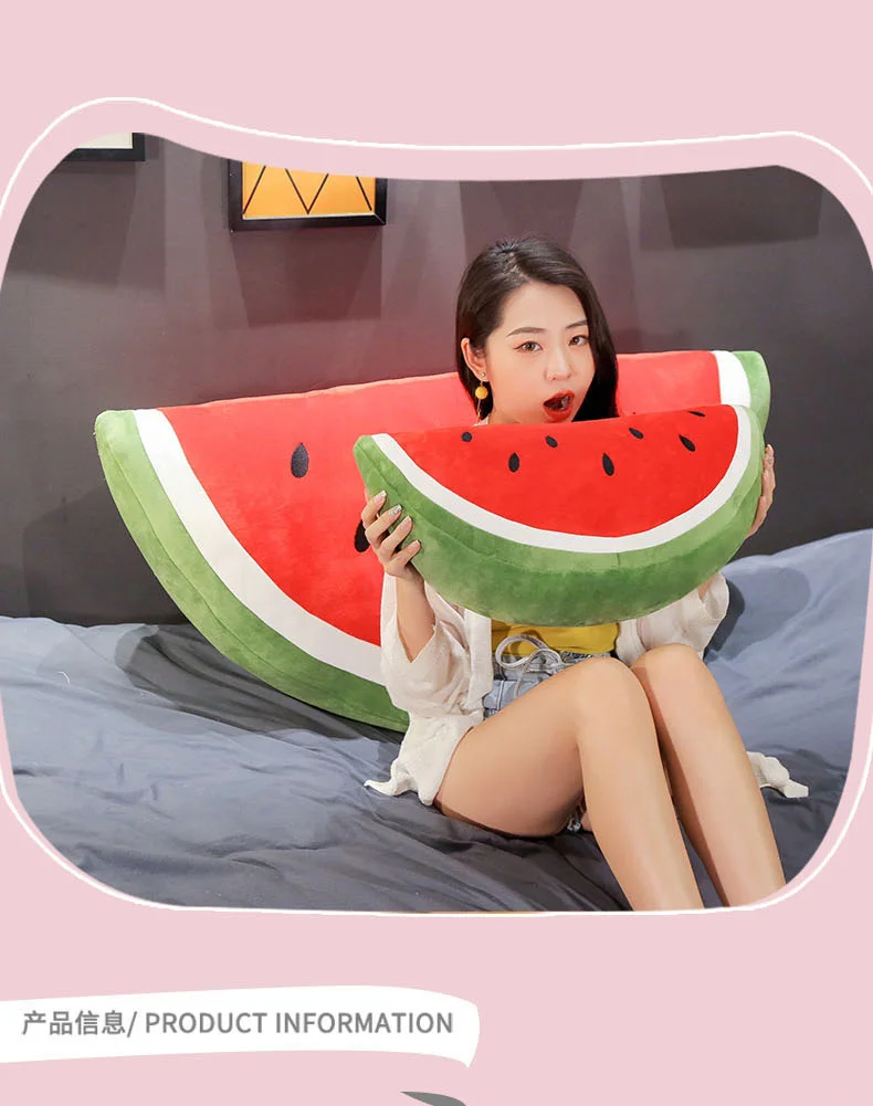 Summer cool watermelon soft pillow stuffed toys comfortable seat back cushion household good gifts for friends and family