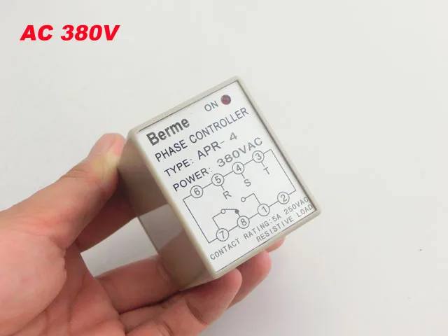 Phase Controller Relay APR-3 8 Pin AC380V Phase Controller Relay Contact Rating 5A 250VAC Resistive Load
