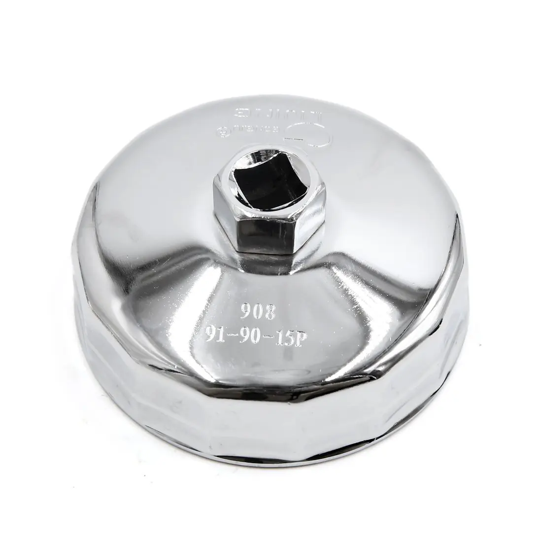 

uxcell a17122300ux0135 90mm Inner Dia 15 Flutes Steel Car Oil Filter Cap Wrench Housing Remover Tool