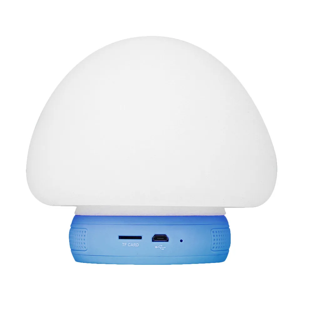 Ночник Светодиодная лампа Гриб портативный ночник детский силиконовый Bluetooth