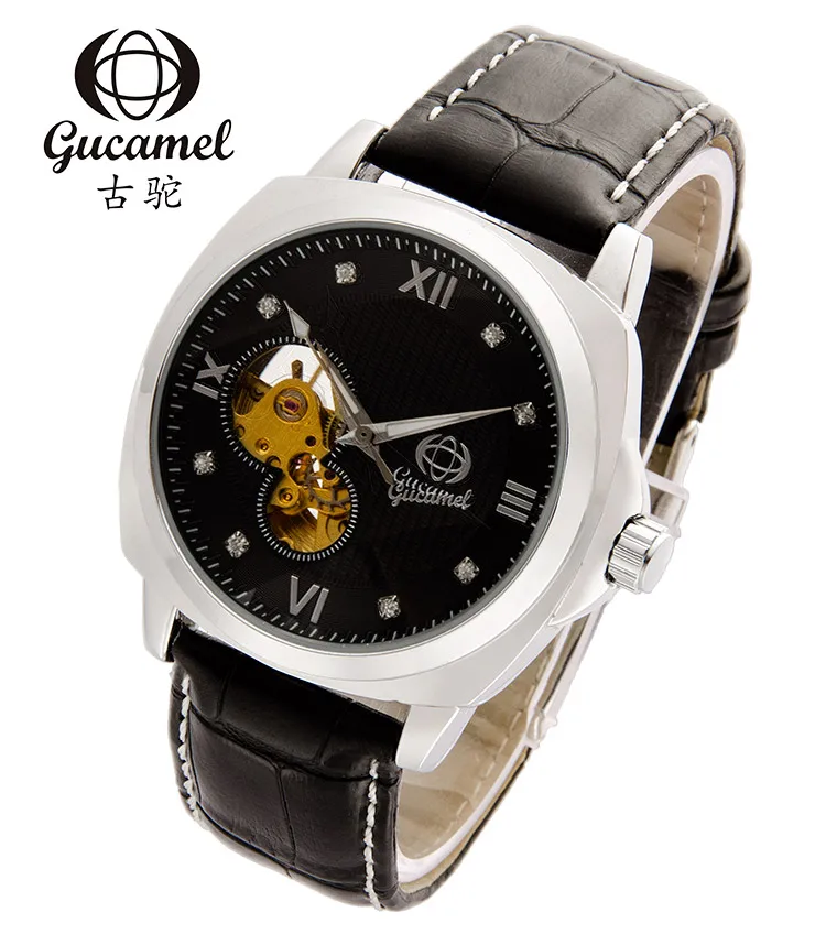 

Luxury Tourbillon Mens Watches Top Automatic Mechanical Watch Men Leather Military Business Wristwatch for Men Male Clock reloj