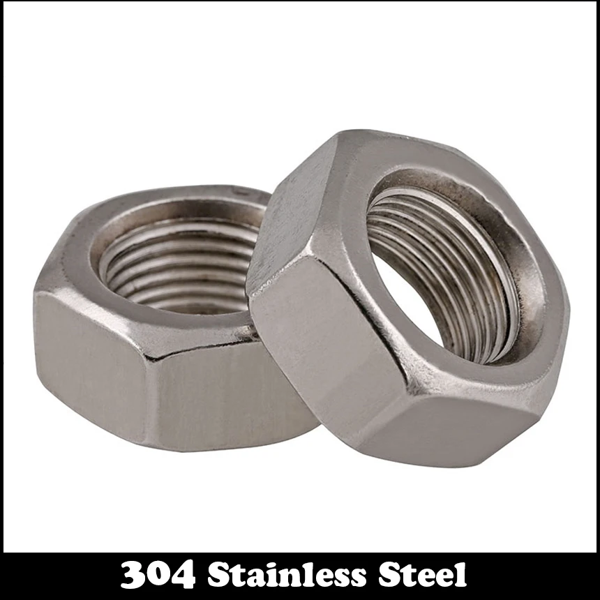 Details about   304 Stainless Steel Select Size M25 M52 Thin Hex Nuts Right Hand Fine Thread 