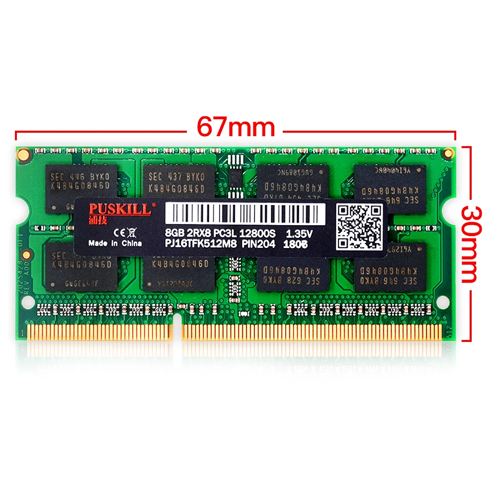 Память ноутбука DDR3 8 Гб 1600 МГц PC3 204Pin 1,5 V без ecc ram