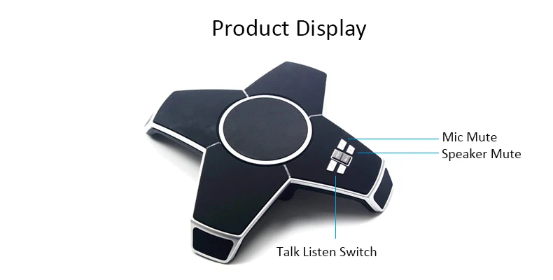 Estação de Conferência de Negócios Speakerphone para Grandes Salas de Conferência Tenveo Crystal-clear Voip Chamada Usb a6 Som 5 de conferência usb conferência de negócios speakerphone