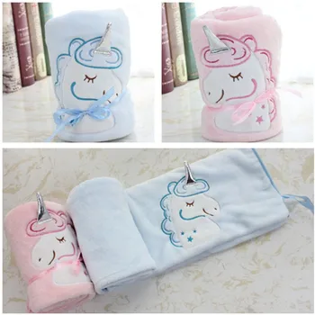 

Candice guo! Super cute plush toy lovely cartoon sweet unicorn soft warm rolling blanket nap blanket birthday Christmas gift 1pc