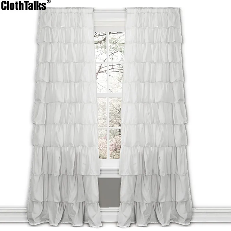 curtains for bedroomRuffle Rod Pocket Window Curtains For Living Room (One Panel) White | Дом и сад