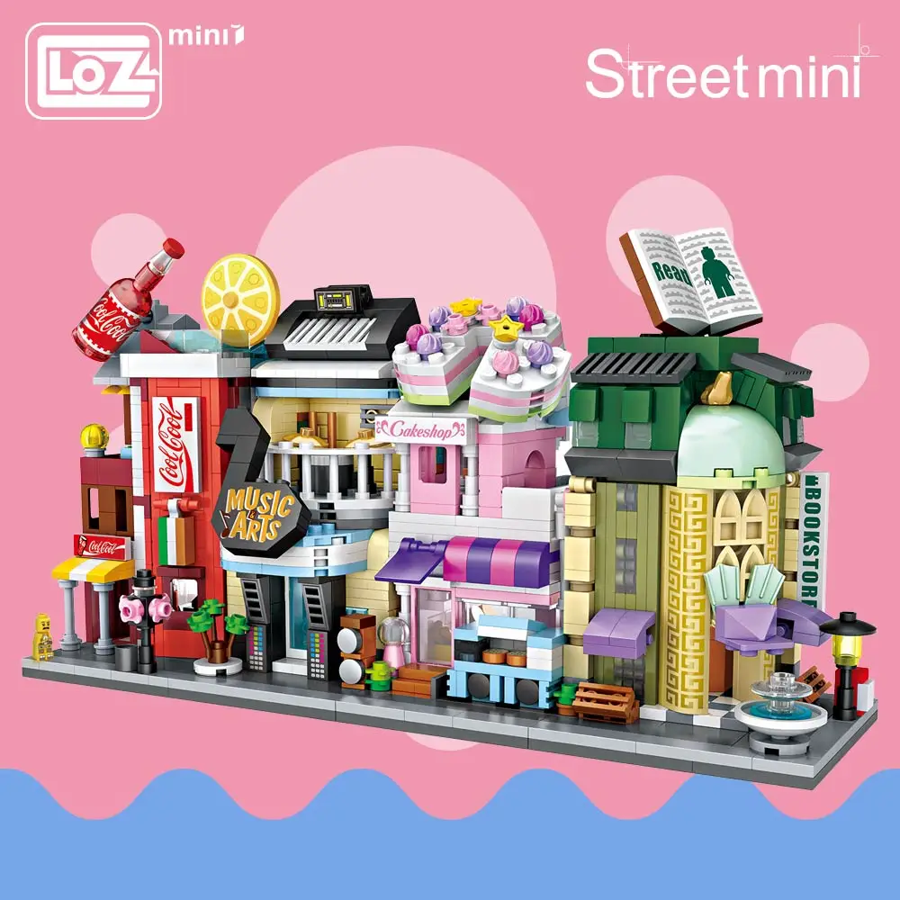 LOZ Mini Bricks Architecture Mini Street Model Store Shop Building Assembly Toy City Square Block Set House Kids Gift 1621-1624 LOZ Mini Bricks Architecture Mini Street Model Store Shop Building Assembly Toy City Square Block Set House Kids Gift 1621-1624