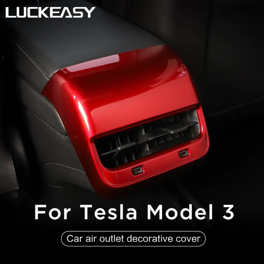 LUCKEASY для Tesla model 3 2017 2019 задний подлокотник коробка ABS декоративная форма интерьера