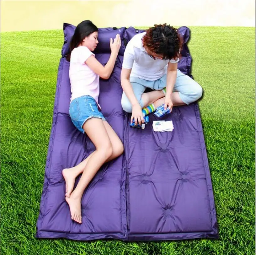 Colchoneta para dormir autoinflable para coche con almohada almohadilla para dormir autoinflada cama plegable tienda de campaña individual estera