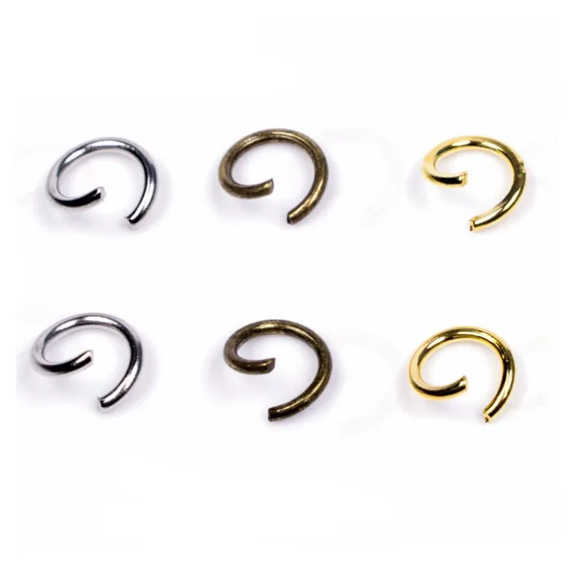 100pcs 1.2x8mm Metal Jump Rings Single Loops Open Jump Rings & Split Rings Connector For Bracelet Key Chains Jewelry Finding DIY