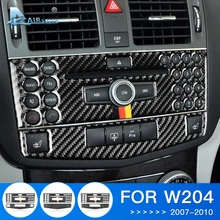 Panneau de commande Airspeed pour Mercedes Benz W204, accessoires pour Mercedes Benz W204, garniture intérieure en Fiber de carbone AC CD 