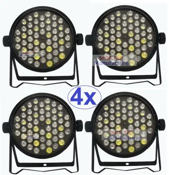 

4Pcs/Lot High Quality LED Par Cans 54X3W Beam Wash DMX Par Lights American Dj RGBW 4IN1 Dj Disco LED Flat Par Lights