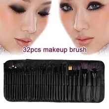 32 шт макияж основа тени для век косметический мягкий набор инструментов переносные кисти черный