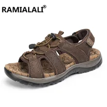 Ramialali/уличные кожаные сандалии; мужская обувь ручной работы; летняя кожаная обувь; пляжные сандалии наивысшего качества; пляжная обувь на мягкой подошве