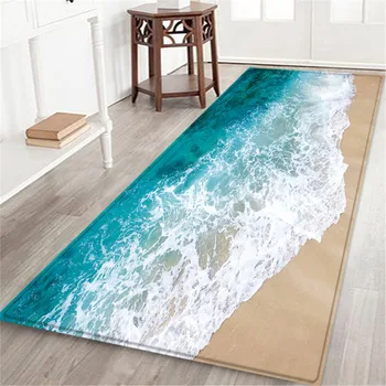 

60X180 CM Creative Europe Type 3D Printing Carpet Hallway Doormat Anti - Slip Bathroom Carpet Absorb Water Kitchen Mat/Rug