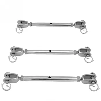 

1Pcs M5/M6/M8/M10/M12 Stainless Steel Jaw Screw Rigging Screw Closed Body Jaw Turnbuckle For Boat Yacht Marine Sailing Fasteners