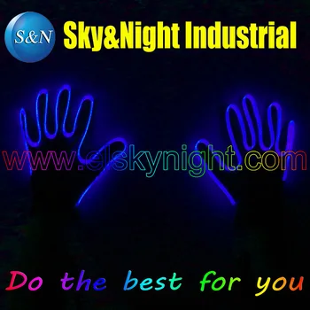 

EL Flashing Evening Gloves-Blue color with Free shipping