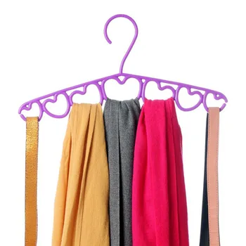 

10 Pcs/Lot Colorful Multi-functional Plastic Loving Heart Hanger for Scarf Tops Shirts and Dress