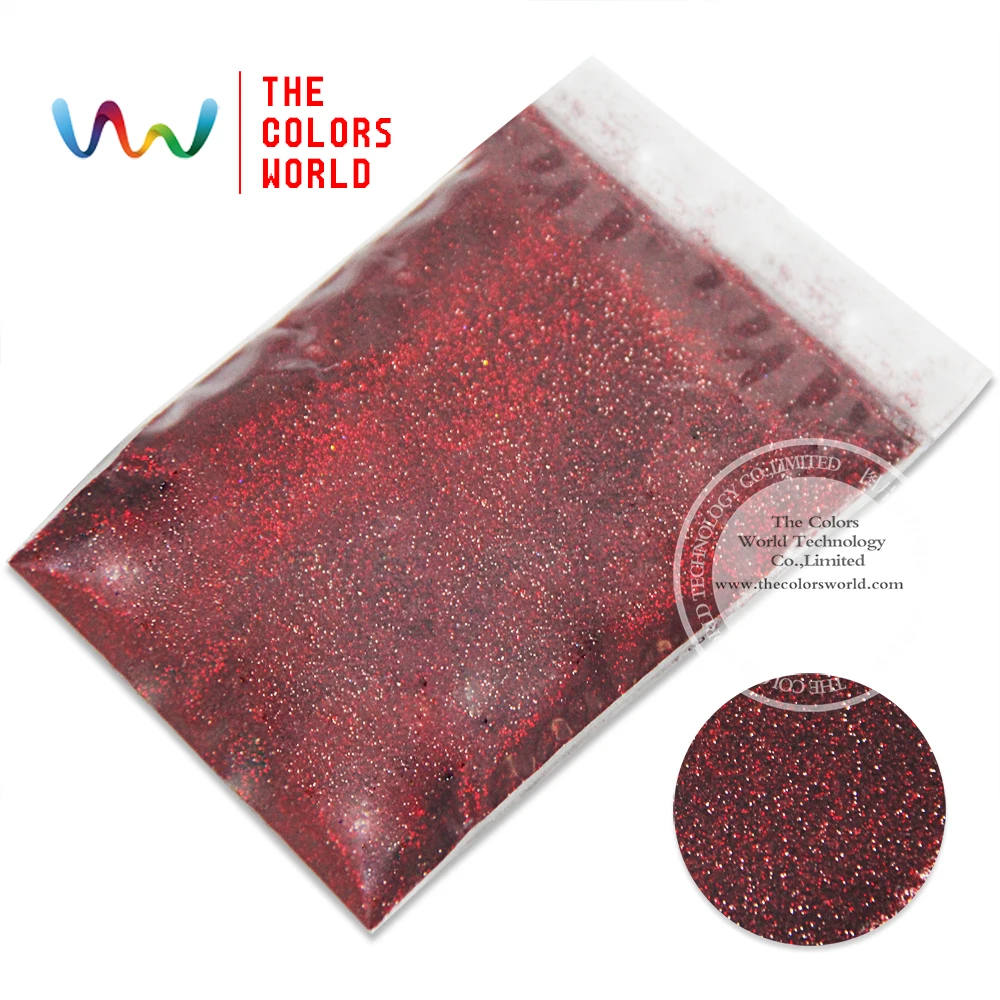 

TCA304 Laser Wine Red Color 0.1MM 004" Glitter dust ,Specular luster glitter for nail,tatto,Art decoration and others