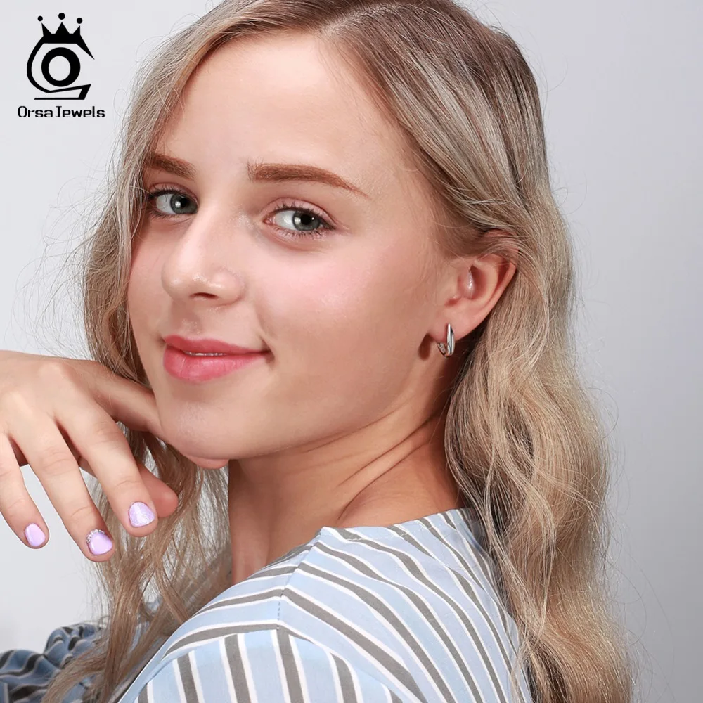 ORSA JEWELS женские серьги кольца из настоящего серебра 925 пробы отличные