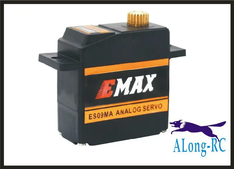 2 шт. двухподшипниковый сервопривод EMAX ES09MA с металлической шестерней Anolog для 450
