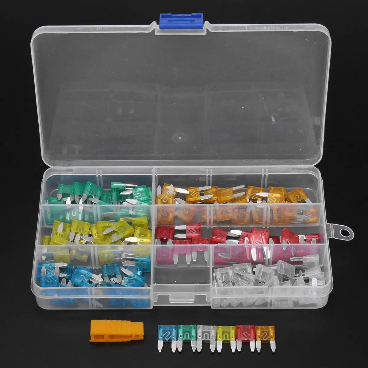 100 шт. 3/5/7.5/10/15/20/25/30A AMP Мини-блок предохранителей для лезвия автомоб