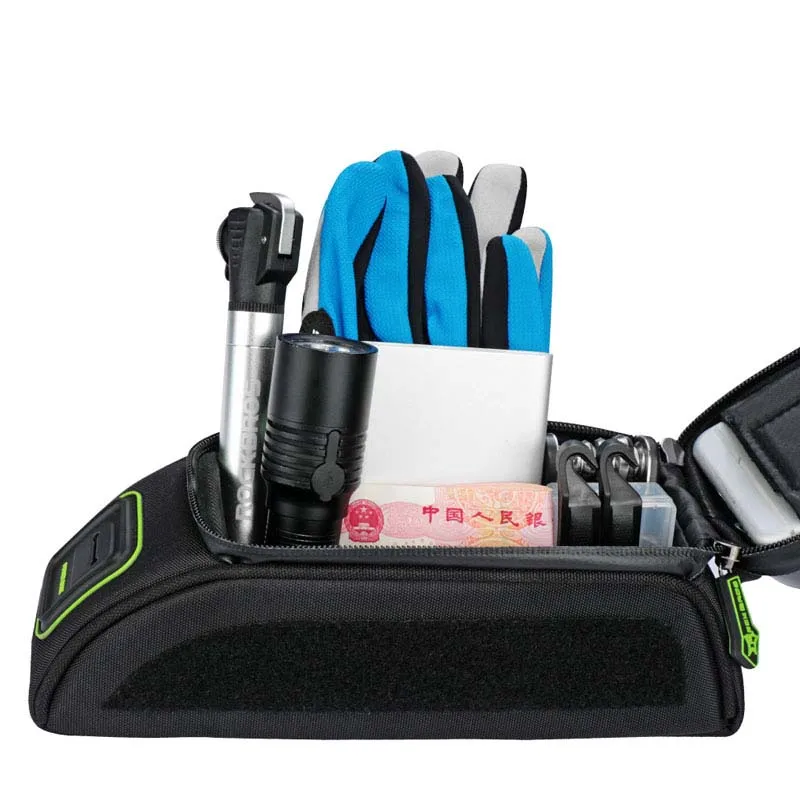 Top Rockbros Bicycle Bag 5.8 6.0 Inch Phone Case Waterproof Touchscreen Bike Frame Top Tube Bag Basket Cycling Bags Bike Accessories 3