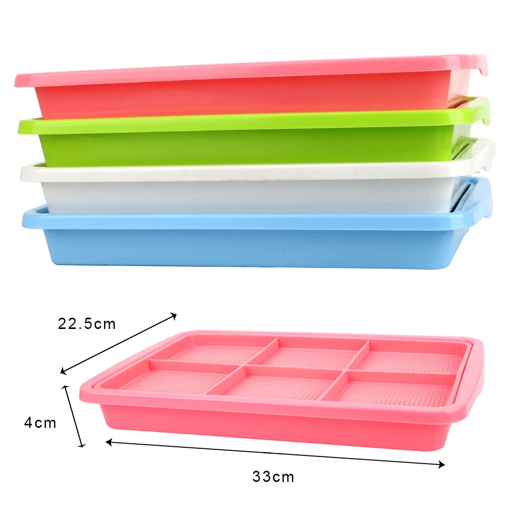 NICEYARD 1 Piece Planting Dishes Plate Seedling Tray Growing Wheat Seedlings Nursery Pots Home Garden Double Layer Bean Sprouts NICEYARD 1 Piece Planting Dishes Plate Seedling Tray Growing Wheat Seedlings Nursery Pots Home Garden Double Layer Bean Sprouts