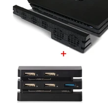 2 in 1 Kit PS4 Pro Cooler with USB External 5-Fan Super Turbo Cooling Fan Cool+ PS4 Pro USB HUB with USB Ports Expansion Adapter 2 in 1 Kit PS4 Pro Cooler with USB External 5-Fan Super Turbo Cooling Fan Cool+ PS4 Pro USB HUB with USB Ports Expansion Adapter