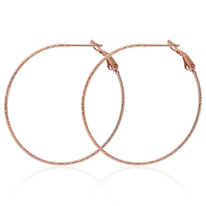 

MxGxFam Titanium steel Small Circle Hoop Earrings (1pair) Jewelry For Men Women 18 K / Rose / White Gold Color