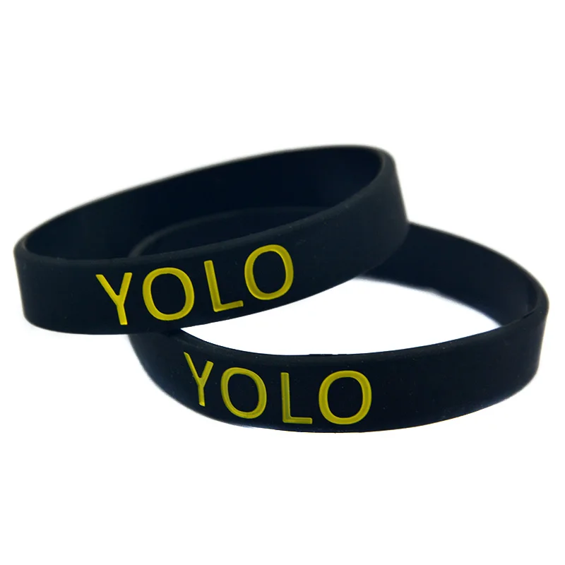 1 шт. силиконовый браслет YOLO с логотипом 1/2 дюйма | Украшения и аксессуары