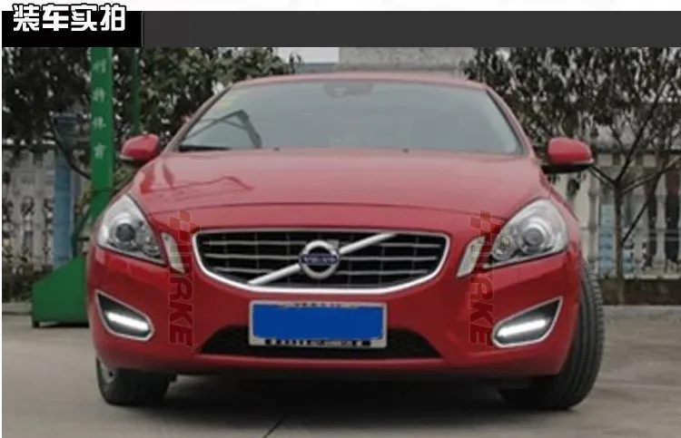 OsMrk DRL для volvo s60 V60 2009 13 светодиодные противотуманные фары светильник