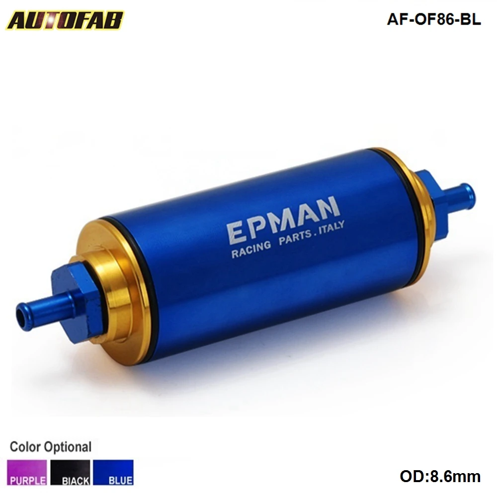 

Universal Racing Aluminum OD:8.6MM High Flow Fuel Filter N/A Turbo Super Charge AF-OF86-BL
